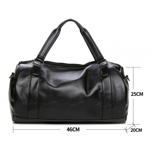 Brand Young Men Travel Bag Leather Duffle Tote Vintage Handbags Large Men Business Luggage Bag With ...