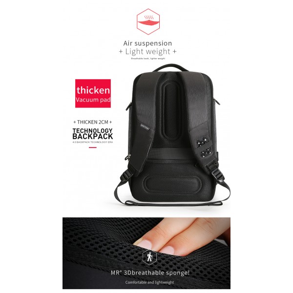 New Solar USB Recharging Backpack Water Resistant Backpack Laptop Backpack Men fit for 15.6 Inch Lap...