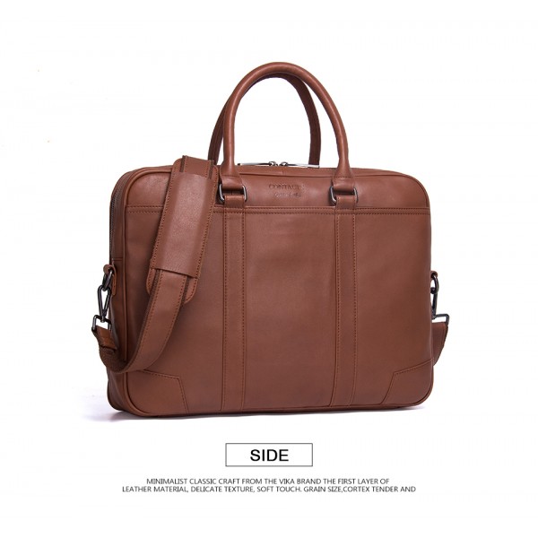 Men New Fashion Genuine Leather Big Casual Handbag Messenger