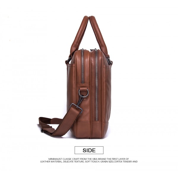 Men New Fashion Genuine Leather Big Casual Handbag Messenger