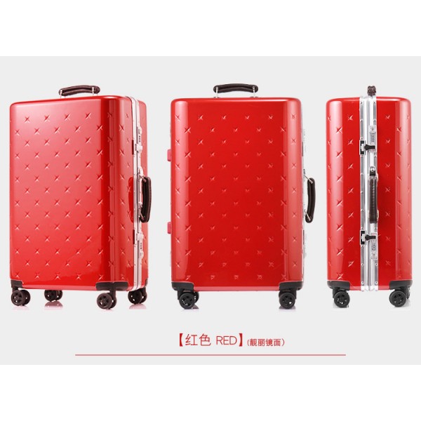 aluminium frame spinner retro travel suitcase trolley travel luggage