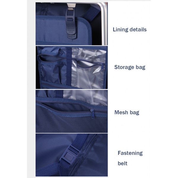 aluminium frame spinner retro travel suitcase trolley travel luggage