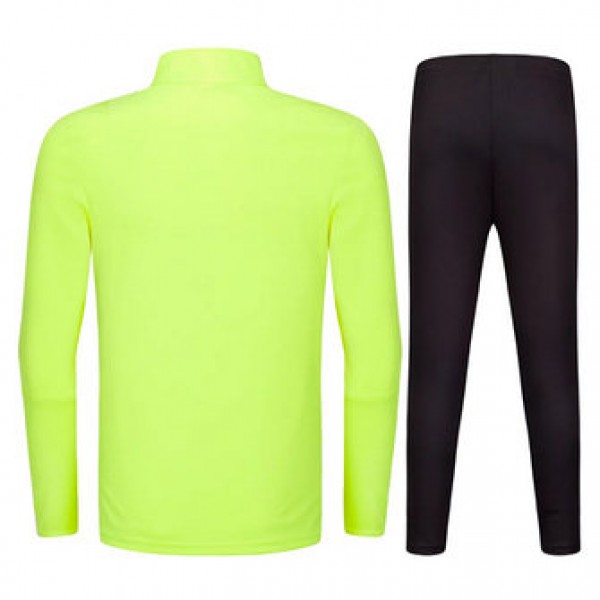 Mens Casual Outdooors Training Sport Suit Zipper Spell Color Football Sportswear