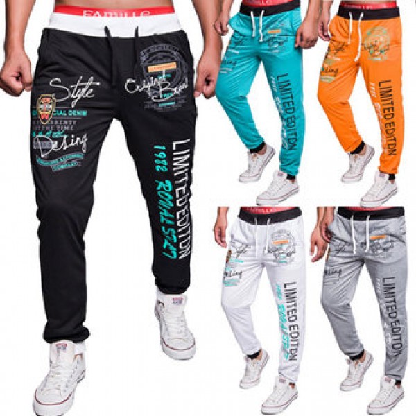 Men Fall Cotton Polyester Letter Printed Basketbal...