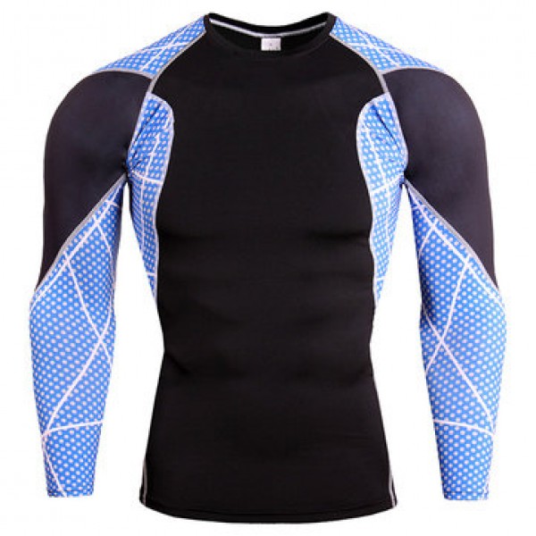 JACK CORDEE Men Sports Tights PRO Splice Color Long Sleeved T-shirt Casual Running Training Tops