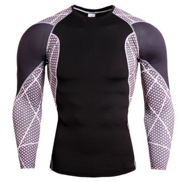 JACK CORDEE Men Sports Tights PRO Splice Color Long Sleeved T-shirt Casual Running Training Tops