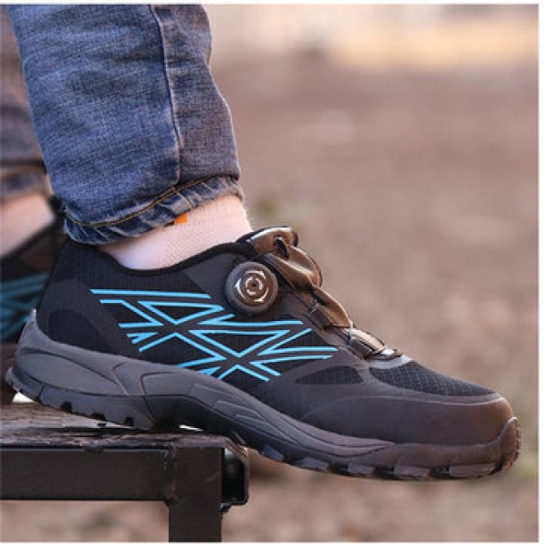 TENGOO Steel Toe Safety Shoes Labor Insurance Shoes Non-Slip Anti-Smashing Outdoor Hiking Work Shoes