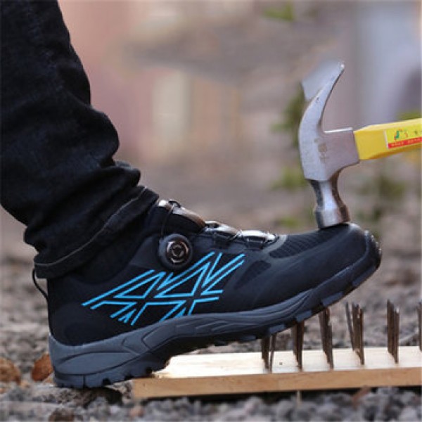 TENGOO Steel Toe Safety Shoes Labor Insurance Shoes Non-Slip Anti-Smashing Outdoor Hiking Work Shoes