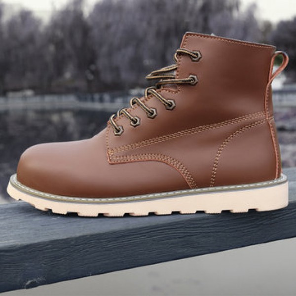TENGOO Men Work Safety Shoes Hiking Camping Outdoor Travel Waterproof Non-Slip Breathable Anti-Smashing Shoes