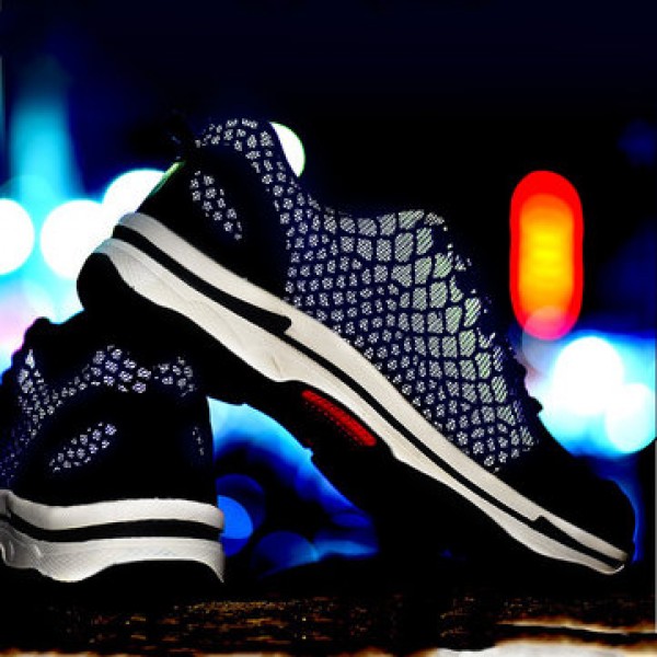 TENGOO 703 Men Ultralight Safety Shoes Work Shoes Fluorescent Anti-slip Anti-Collision Steel Toe Running Shoes