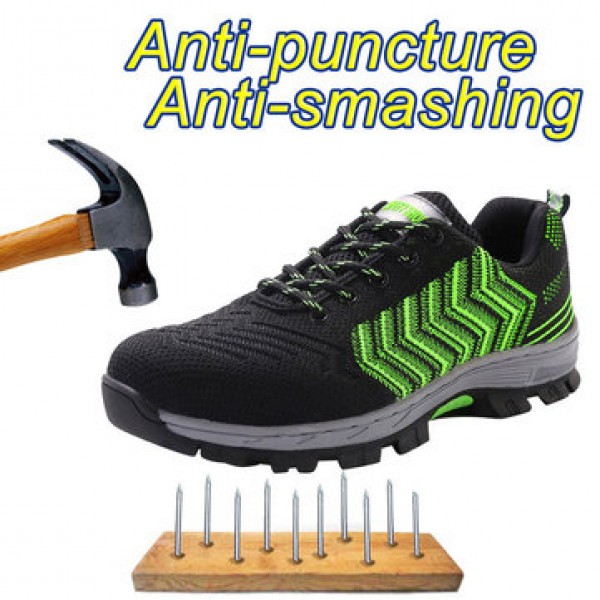 TENGOO Safety Shoes Work Shoes Steel Teo Mens Outdoor Hiking Running Camping Shoes Non-Slip Anti-Smashing