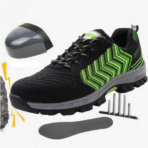 TENGOO Safety Shoes Work Shoes Steel Teo Mens Outdoor Hiking Running Camping Shoes Non-Slip Anti-Smashing