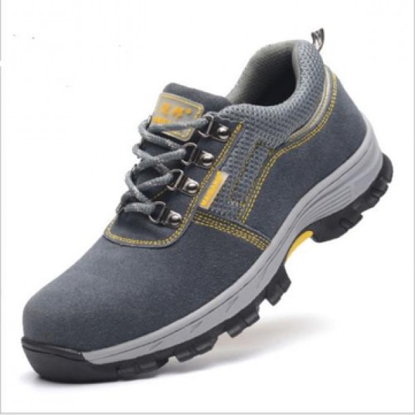 TENGOO Outdoor Mens Safety Shoes Summer Breathable Steel Toe Work Boots Hiking Climbing Working Shoes