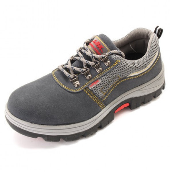 TENGOO Outdoor Mens Safety Shoes Summer Breathable Steel Toe Work Boots Hiking Climbing Working Shoes