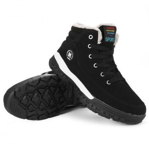 Outdoor Winter Men Cotton Shoes Plus Cashmere Warm Casual High Thickened Snow Boots