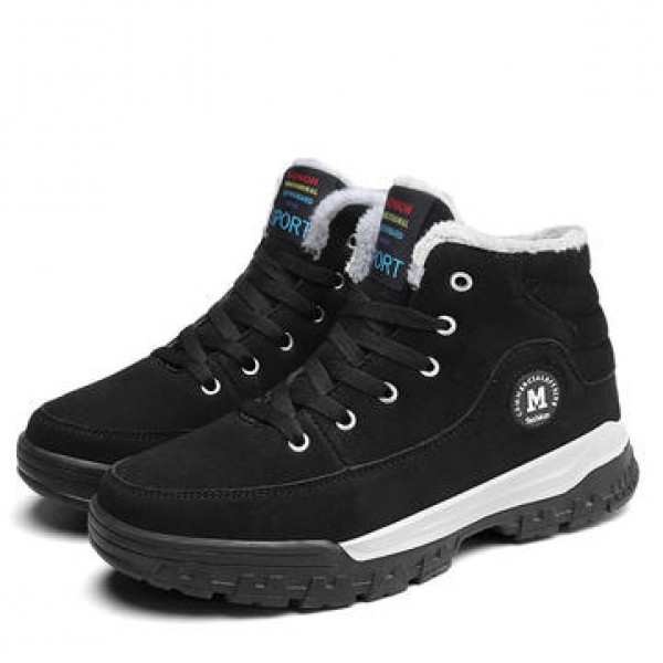 Outdoor Winter Men Cotton Shoes Plus Cashmere Warm Casual High Thickened Snow Boots