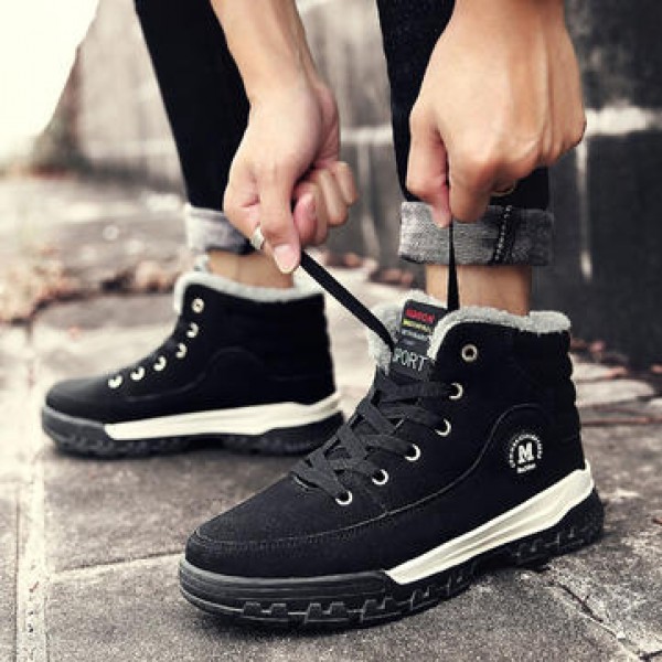 Outdoor Winter Men Cotton Shoes Plus Cashmere Warm Casual High Thickened Snow Boots