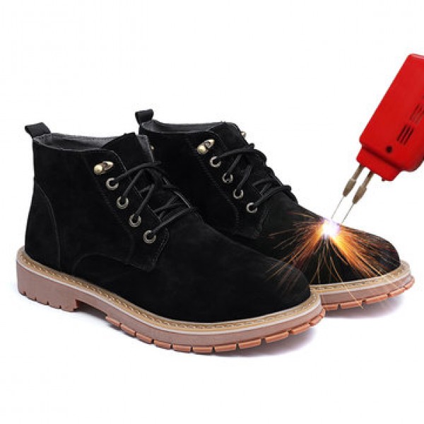 TENGOO Men Safety Shoes Work Shoes Steel Toe Hikin...