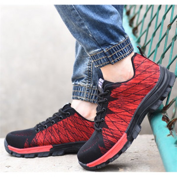 Men Breathable Non-Slip Wear-Resistant Working Sports Safety Labor Anti-Smashing Sneakers Shoes
