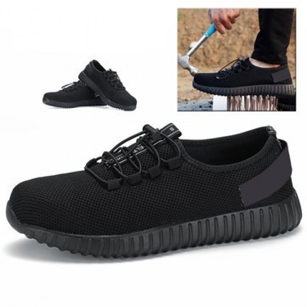 TENGOO Men Safety Shoes Waterproof Work Shoes Running Hiking Camping Shoes Non-Slip Soft