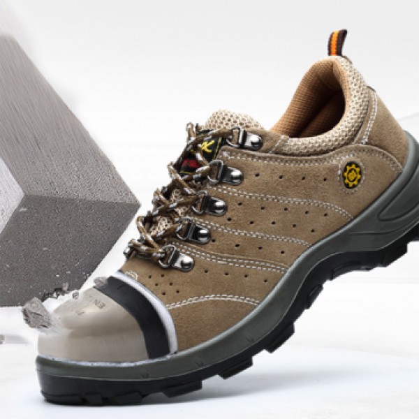 ANTSEN Men Steel Toe Sneakers Safety Shoes Work Shoes Hiking Camping Anti-Smashing Durable Shoes