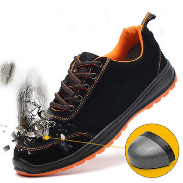TENGOO Men Safety Shoes Steel Toe Work Sneakers Sl...