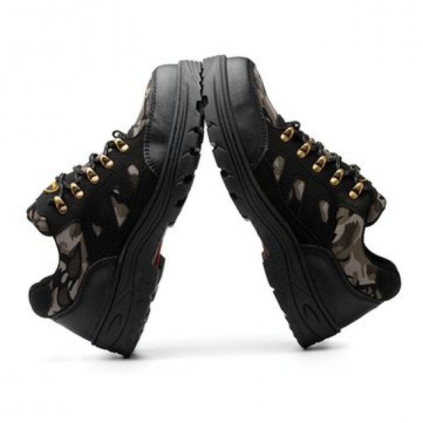TENGOO Men Safety Shoes Steel Toe Waterproof Non-Slip Anti-Smashing Hiking Camping Fishing Work Shoes