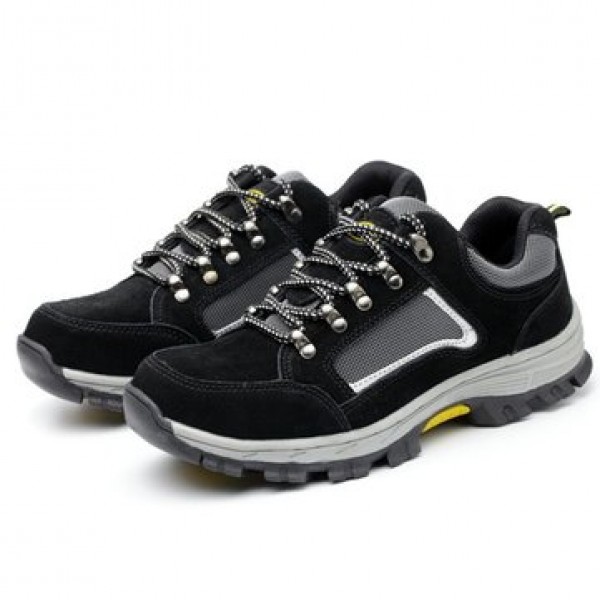 TENGOO Men Safety Shoes Work Shoes Breathable Hiking Steel Toe Steel Sole Sneakers