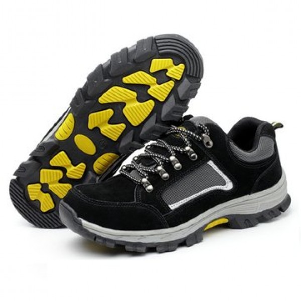 TENGOO Men Safety Shoes Work Shoes Breathable Hiking Steel Toe Steel Sole Sneakers