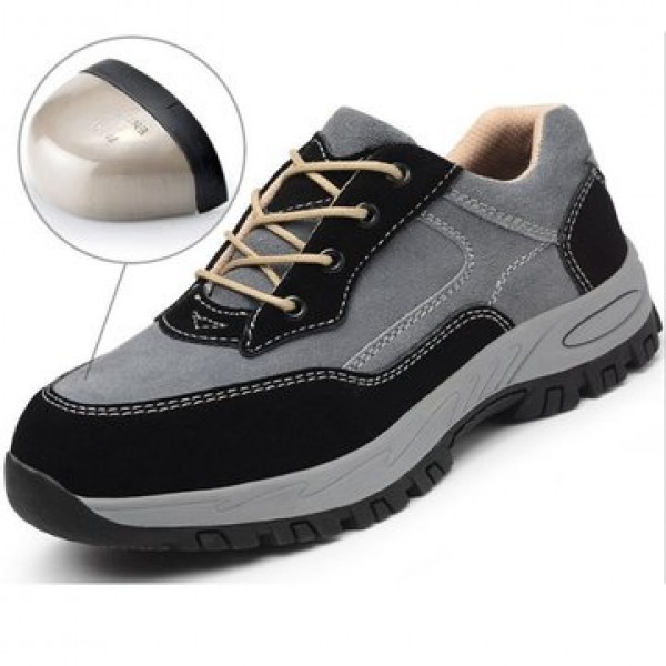 TENGOO Men Safety Shoes Work Shoes Waterproof Non-Slip Steel Toe Running Hiking Sneakers