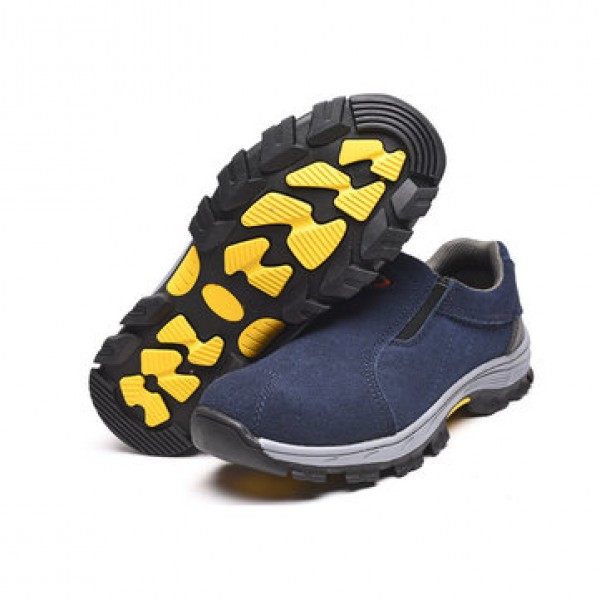 TENGOO Men Casual Safety Shoes Steel Toe Breathable Work Boots Hiking Climbing Shoes