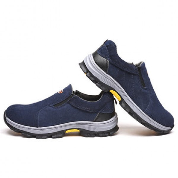 TENGOO Men Casual Safety Shoes Steel Toe Breathabl...