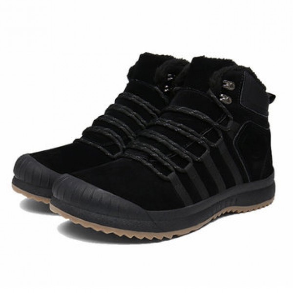 Winter Men Plus Velvet Cotton Ankle Boots Climbing...