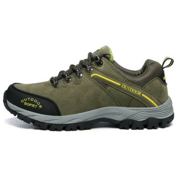 Men Leather Waterproof Outdoor Shoes Hiking Jungle...