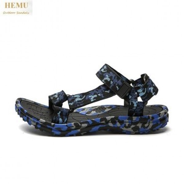 HEMU Men Sandals Breathable Shock Absorption Non-slip Massage Outdoor Leisure Beach Sandals Slipper