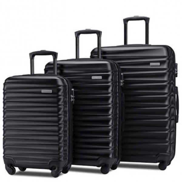 Merax 3 Pcs 20 24 28inch Luggage 360&deg; Nylo...