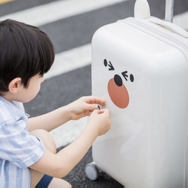 Xiaomi 18inch Lovely DIY Sticker Travel Suitcase TSA Lock Children Kid Trolley Carry On Luggage