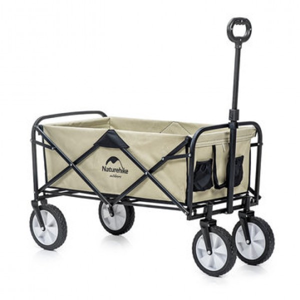 Naturehike Portable Folding Luggage Trolley Cart  Adjustable Pull Rod Shopping Push Cart Max Load 80kg Outdoor Camping