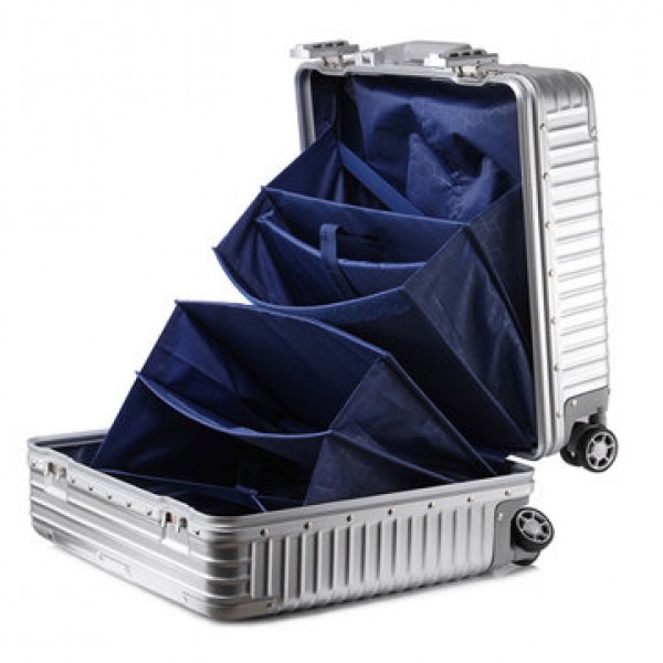 ORMIE 18L Luggage Case Aluminum Alloy TSA Lock Business Case Adjustable Pull Rod Spinner Wheel Suitcase
