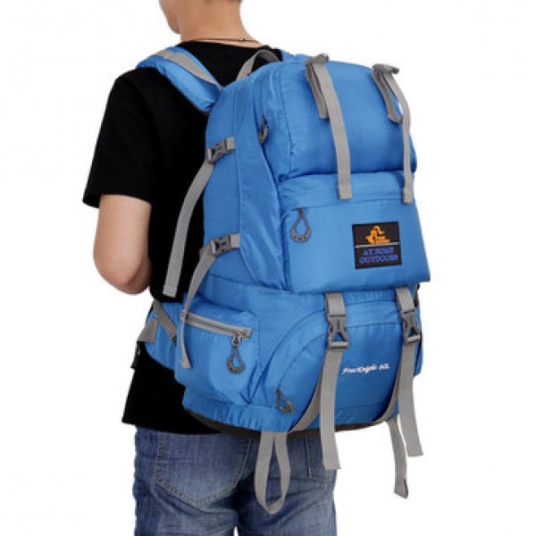50L Outdoor Climbing Backpack Nylon Camping Hiking Rucksack Shoulder Bag Pack