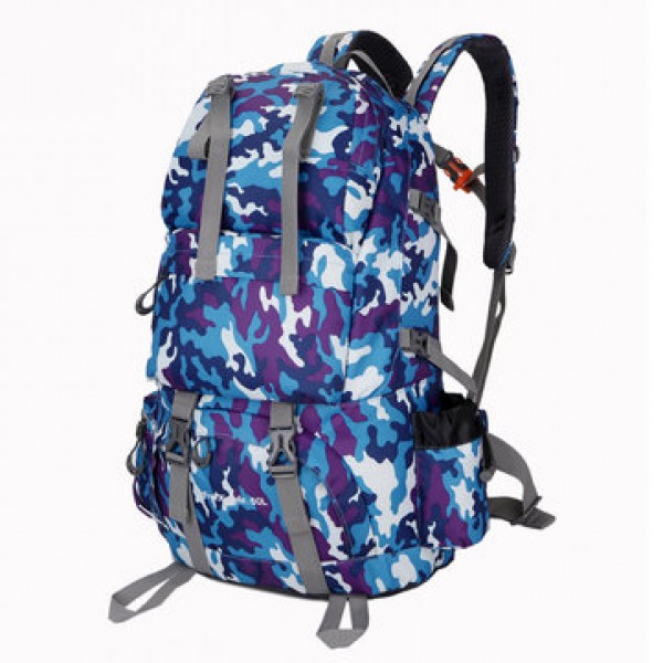 50L Outdoor Climbing Backpack Nylon Camping Hiking Rucksack Shoulder Bag Pack