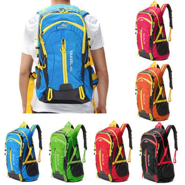 40L Unisex Waterproof Sports Backpack Rucksack Outdoor Travel Climbing Shoulder Bag Pack