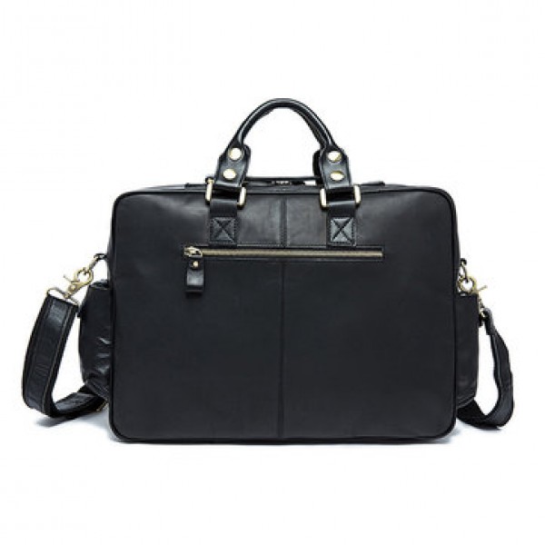 Men Multifunction Business Bag Genuine Leather Large Capacity Handbag Travel Bag