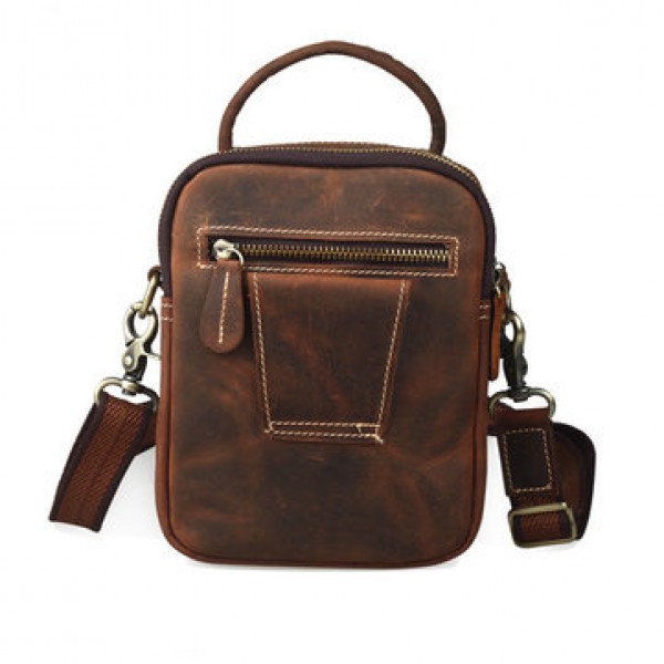 Men Messenger Bag Retro Shoulder Bag Genuine Leather Men Crossbody Bags