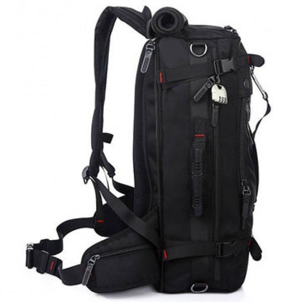 KAKA 40L Multifunctional Men Mountaineering Oxford Backpack Casual Travel Crossbody Bag