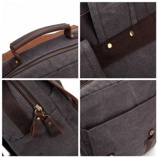 Vintage Canvas 15 inch Laptop Bag Backpack Men Women