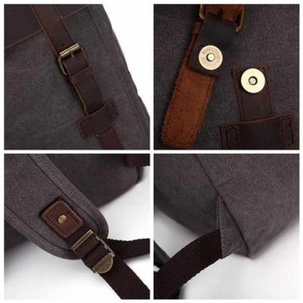 Vintage Canvas 15 inch Laptop Bag Backpack Men Women