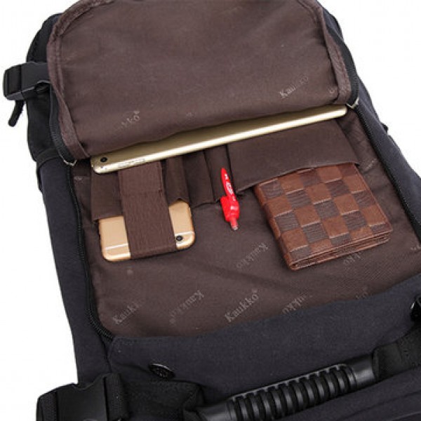 Men Canvas Large Capacity Multifunctional Backpack Weekend Duffle Bag Travel Outdoor Bag