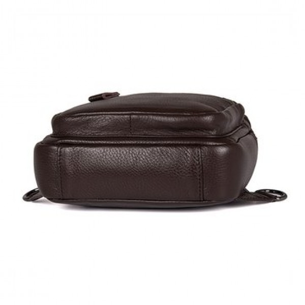 Large Capacity Genuine Leather Crossbody Bag Casual Chest Bag For Men