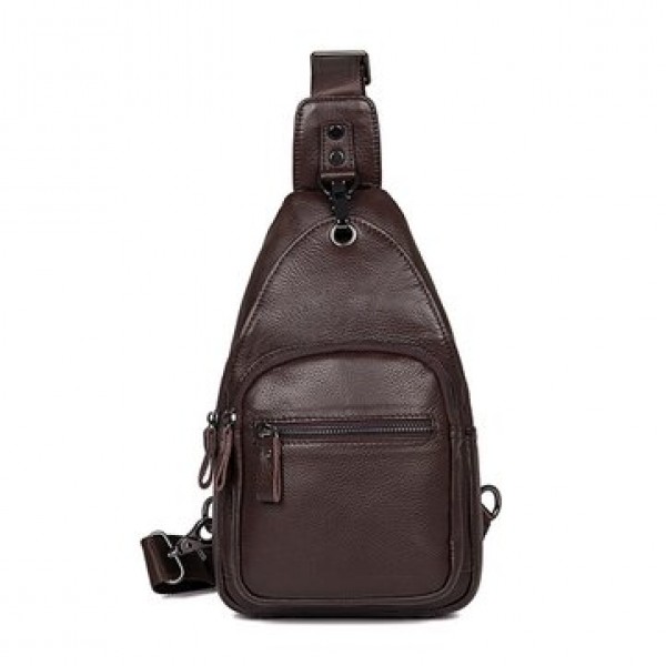Large Capacity Genuine Leather Crossbody Bag Casua...